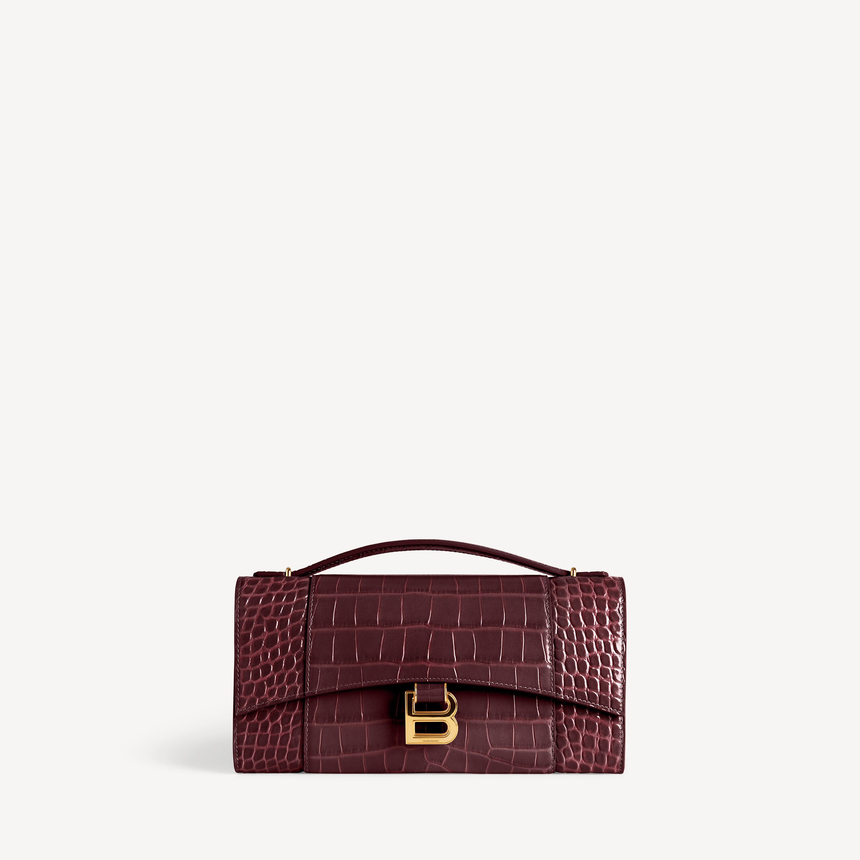 

Женский клатч hourglass с цепочкой в темно-бордовом цвете BALENCIAGA, темно-бордовый