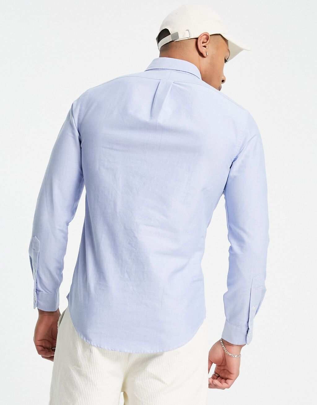 Синяя оксфордская рубашка узкого кроя Polo Ralph Lauren — фото 2