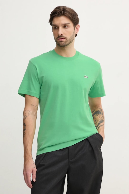 

Хлопковая футболка Lacoste, зеленый