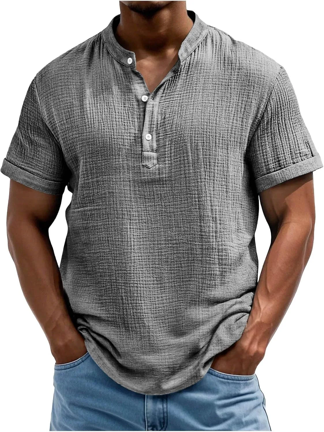 

Мужская футболка V-образного выреза с коротким рукавом