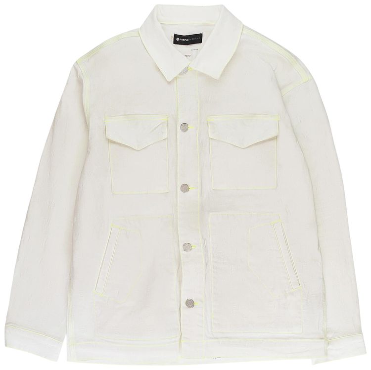 

Куртка PURPLE BRAND Jacquard Chore Denim Jacket 'White', белый