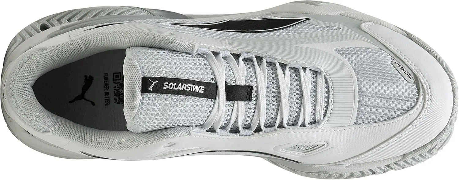 Кроссовки PUMA Unisex Solarstrike 4 для дома, Puma White Puma Black Silver Mist Platinum Grey — фото 4