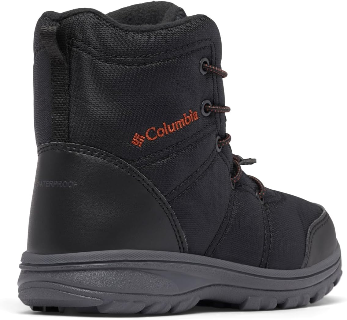 Columbia Kids' Fairbanks Omni-heat зимние ботинки, Black/Warp Red — фото 2