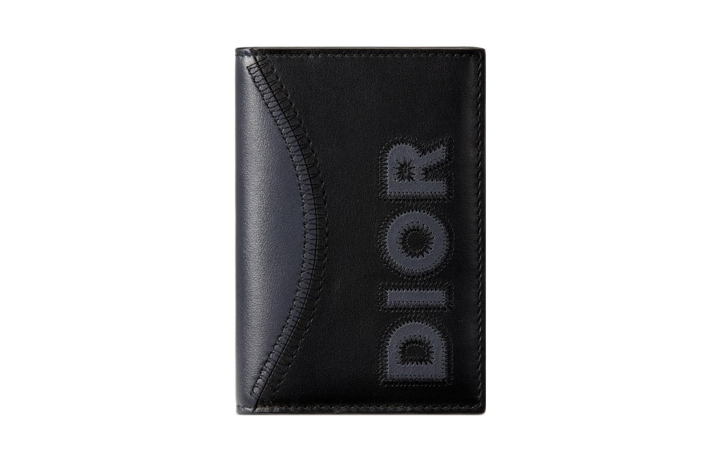 

Кожаный кардхолдер мужской черный DIOR