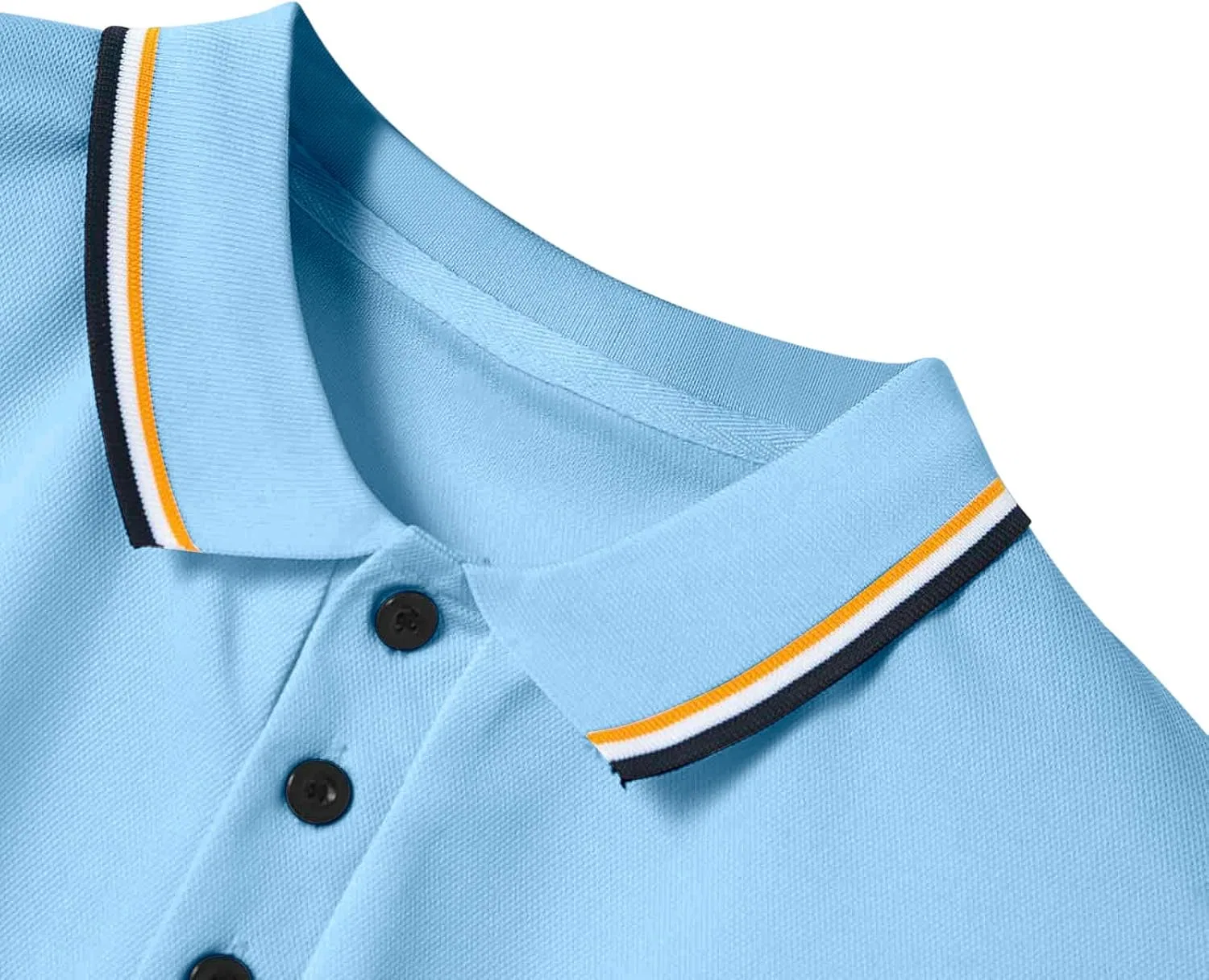 Мужская рубашка поло с коротким рукавом, Slim Fit, Athletic, Sky Blue — фото 4