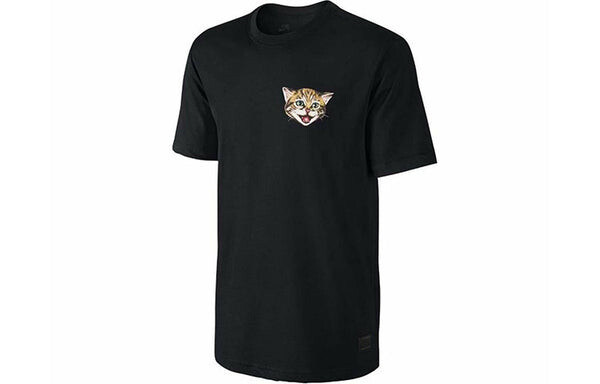 Футболка sb cat scratch повседневные спортивные дышащие с коротким рукавом Nike, черный — фото 2