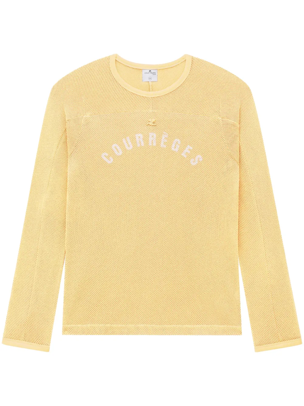 

Сетчатая футболка с логотипом Courrèges, желтый