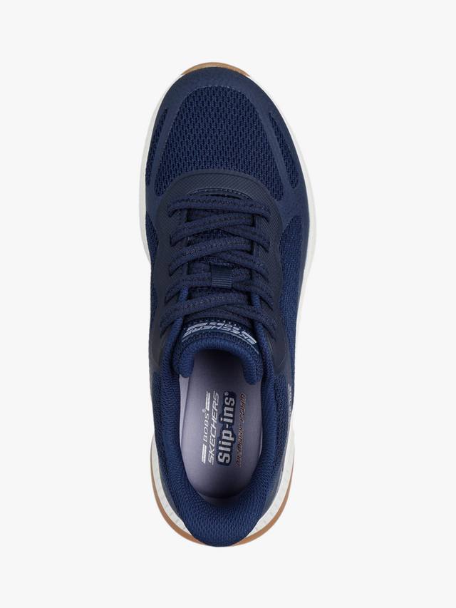 Беспроводные слипоны BOBS Sport Squad Chaos 4 Staple Look Skechers, Navy — фото 4