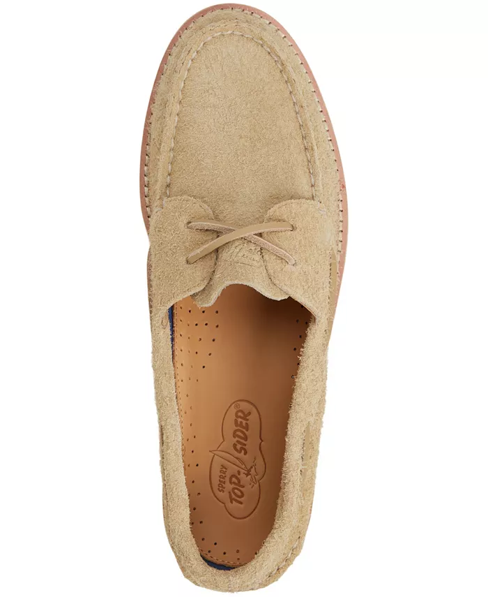 Оригинальные мужские туфли-лодочки с двумя люверсами Ripple Sperry, коричневый/бежевый — фото 4