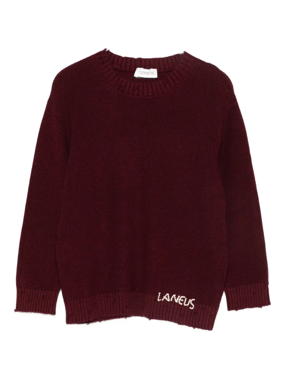 

Свитер с необработанным (рваным) краем Laneus, красный