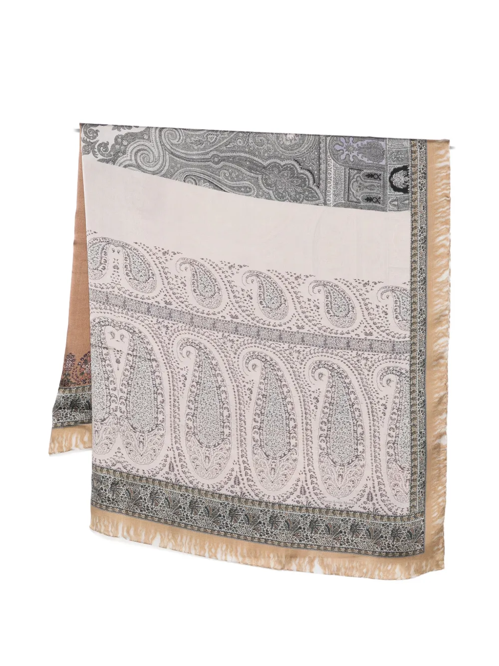 

Шарф Molare с бахромой и узором "пейсли" Pierre-Louis Mascia, коричневый