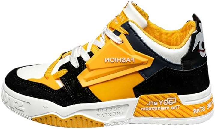 

Мужские кроссовки для скейта с высокой сцепляемостью и надежной шнуровкой Azttoztto, желтый