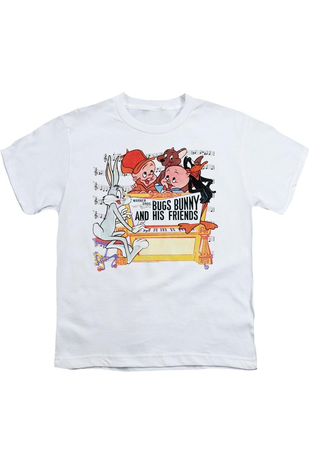 

Футболка с коротким рукавом Looney Tunes Bugs And Friends для детей Gildan, белый