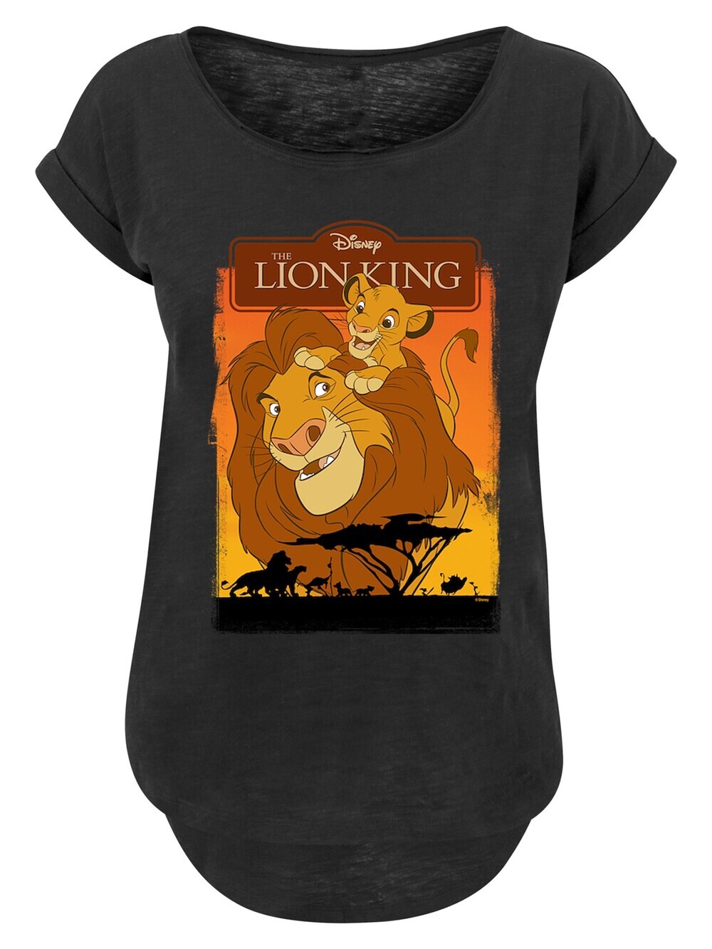 

Рубашка F4Nt4Stic Disney König der Löwen Simba und Mufasa, черный