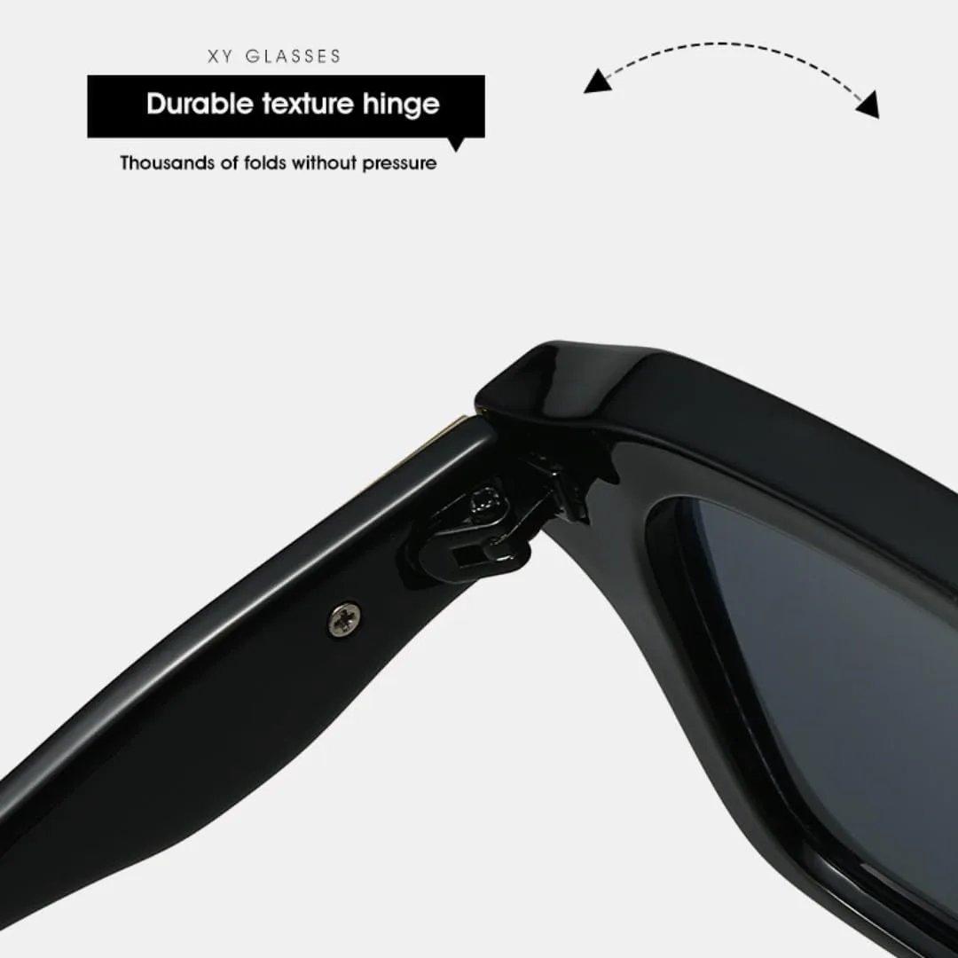 

Стильные маленькие квадратные солнцезащитные очки для мужчин и женщин в винтажном стиле с заклепками, металлические, роскошные UATXTAU, Black Gradient Gray