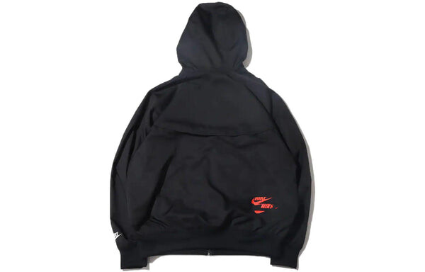 Куртка Men's Nike Sportswear Sport Essentials Logo Printing Woven Breathable Hooded Jacket Black, мультиколор — фото 2