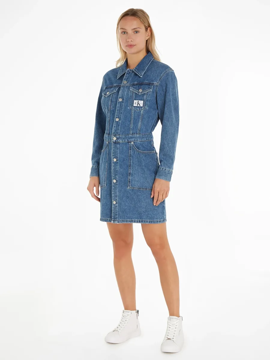 

Джинсовое платье Calvin Klein Jeans "TRUCKER DRESS", джинсовый