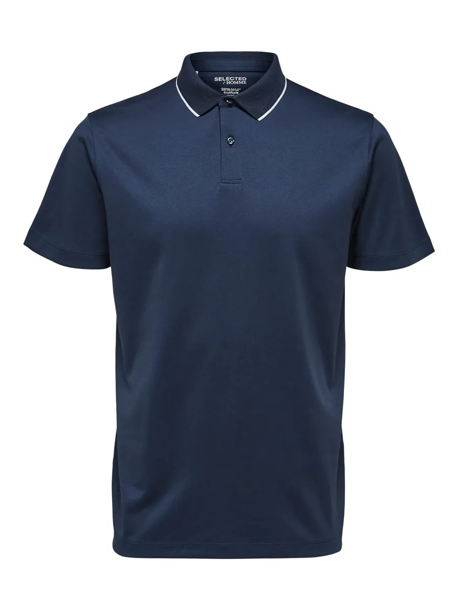

Рубашка-поло SELECTED HOMME "SLHLEROY COOLMAX SS POLO NOOS", синий