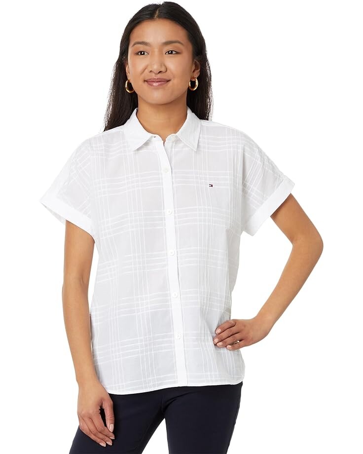 

Рубашка Tommy Hilfiger Dobby Plaid, цвет Bright White