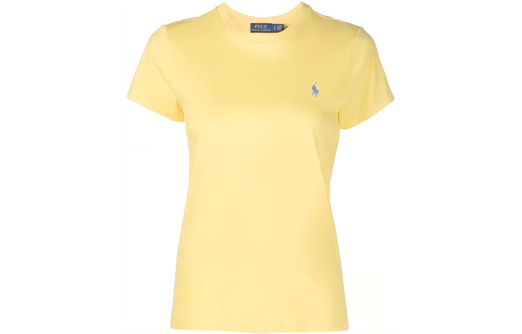 Футболка поло с коротким рукавом Polo Ralph Lauren, желтая — фото 2