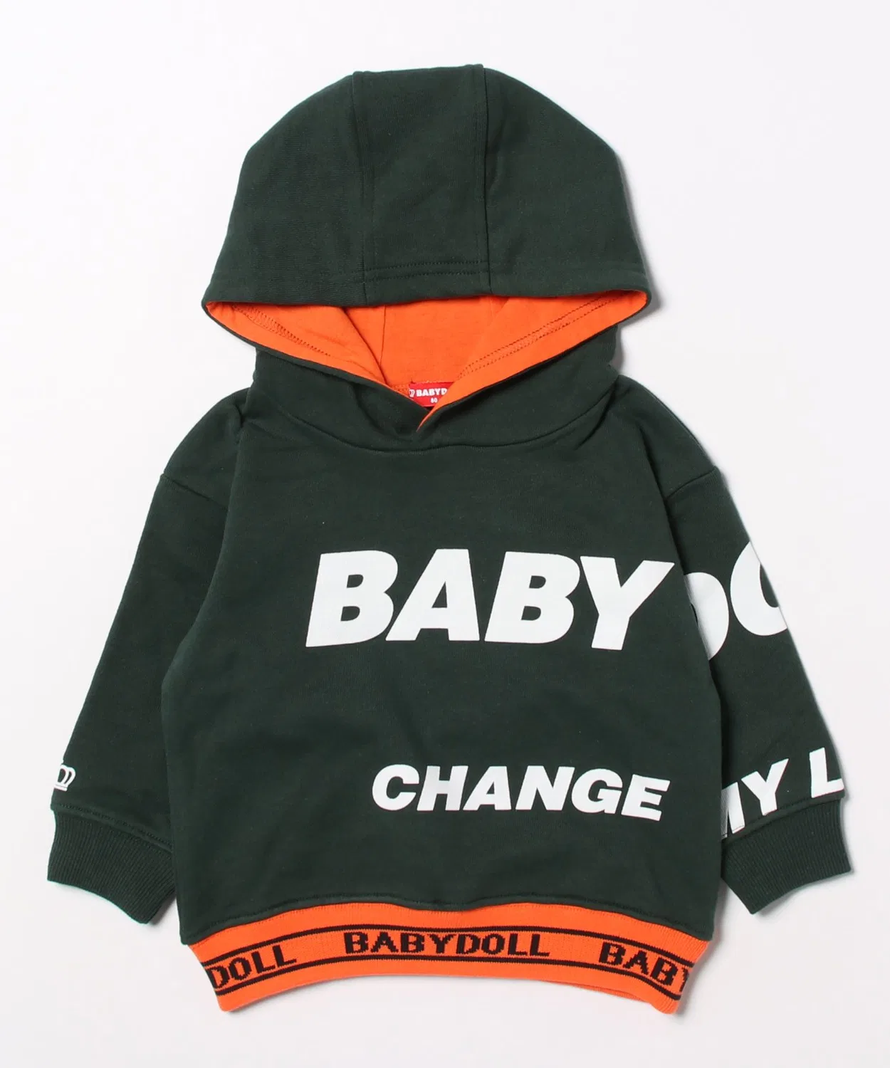 Парка детская BABYDOLL с неоновым логотипом, цвет пепельно-серый — фото 2