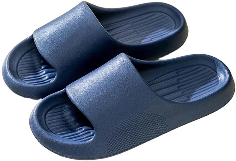 

Домашние шлепанцы ANEIDA, нескользящие толстые мягкие шлепанцы-платформа для женщин и мужчин, унисекс, массажные тапочки для душа и ванной комнаты, для взрослых, пары, для дома и улицы, синий