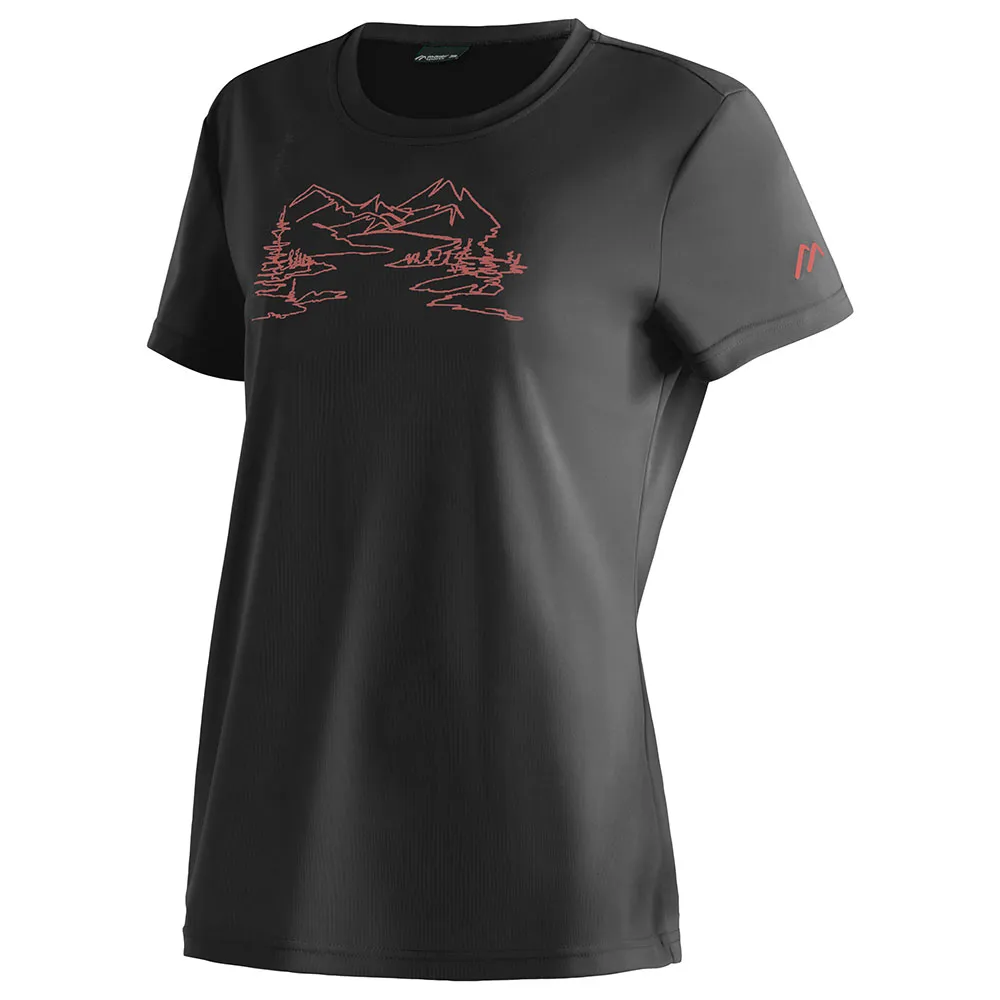 

Футболка с коротким рукавом Maier Sports Wilma Print, черный