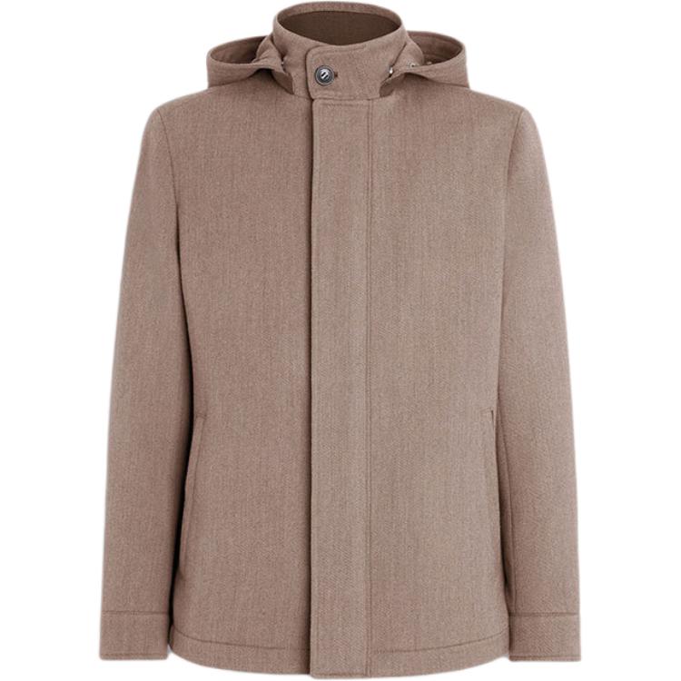 

Ermenegildo Zegna Куртка Zegna с капюшоном и скрытой застёжкой, Brown