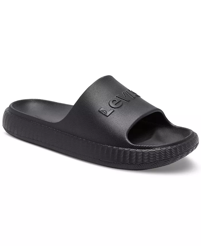 

Мужские сандалии June Next Slide с тиснением Levi's, черный