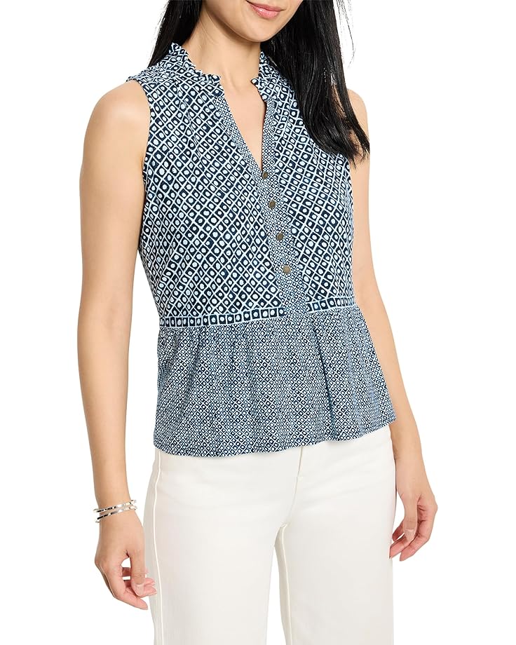 

Топ NIC+ZOE Petite Coastal Geo Tank, синий мульти