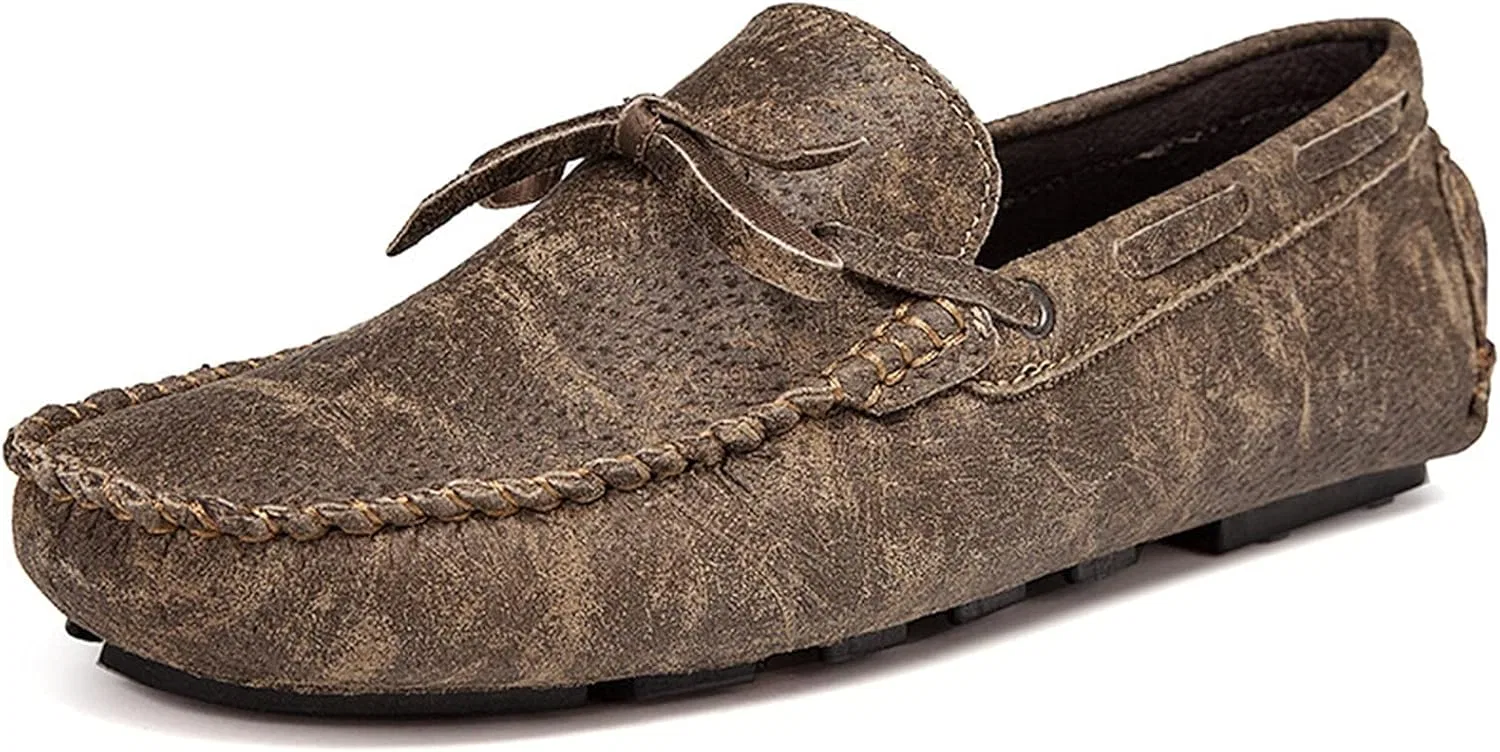 Мужские лоферы, удобные, Slip-ons, коричневый