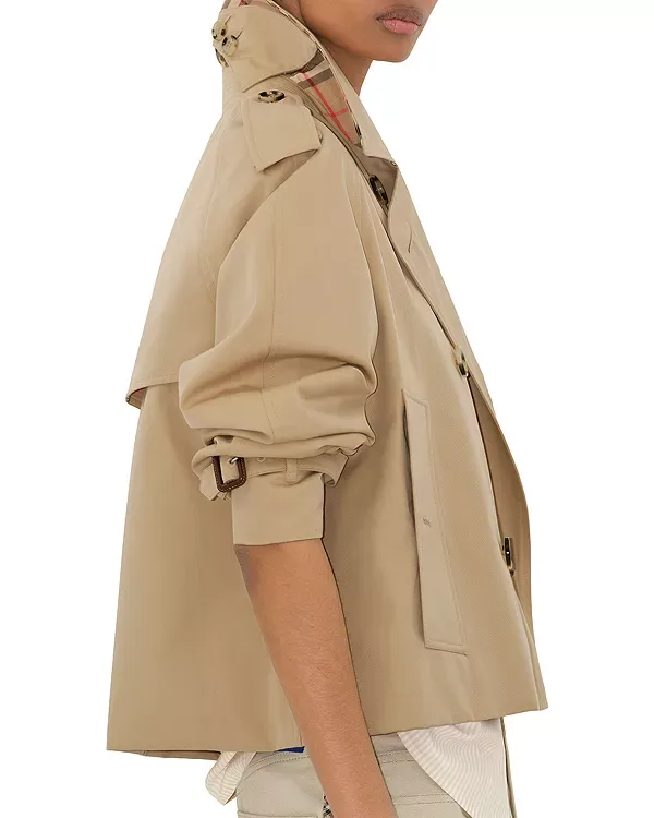 Тренч Burberry женский оливковый — фото 4