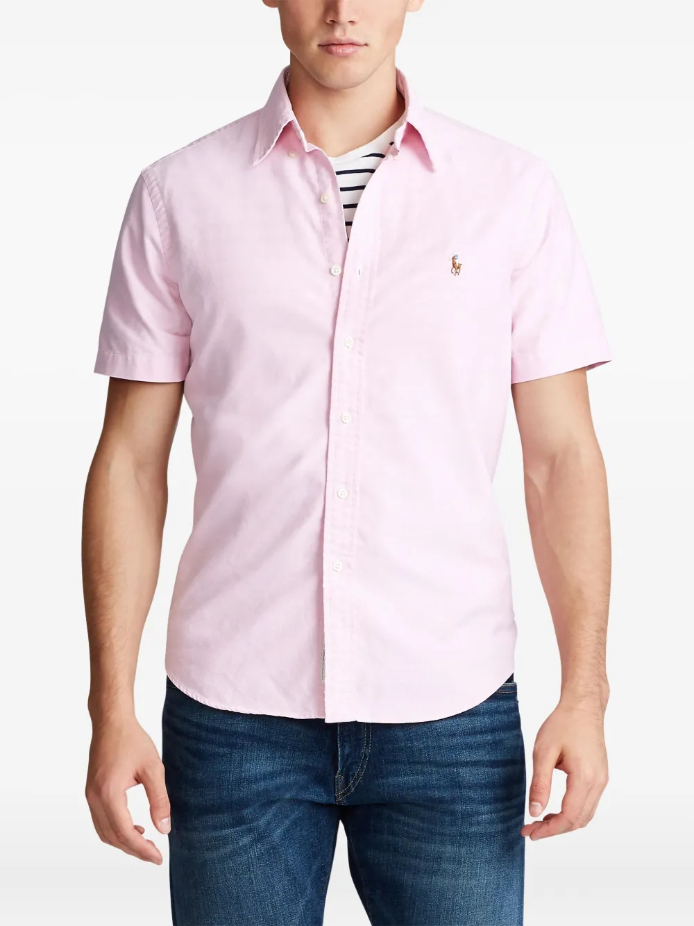 Рубашка с вышивкой Polo Ralph Lauren, розовый — фото 2