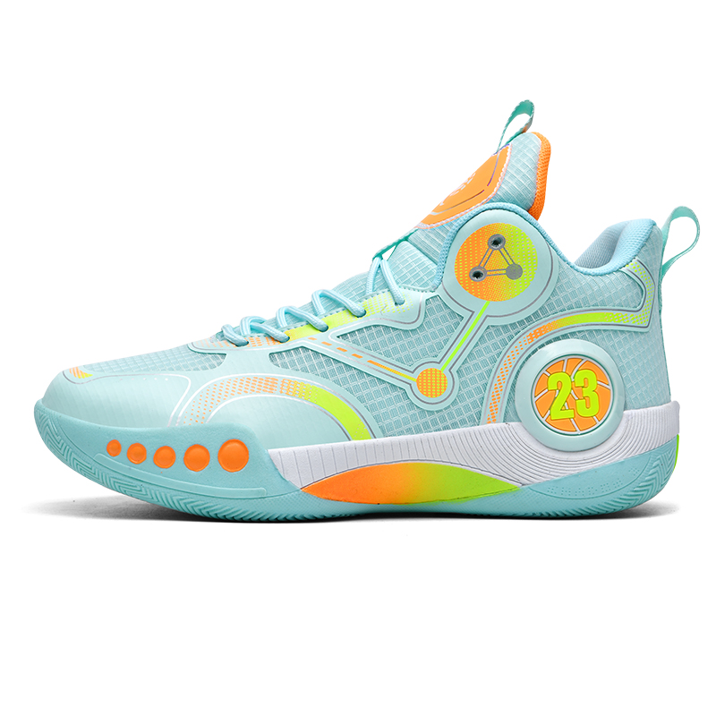 

Slip Resistant Anti Kick Abrasion Resistant Rebound Breathable Lightweight Cushioning Mid top CAMKIDS, aqua