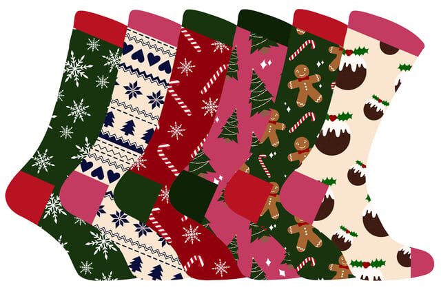 

Подарок для нее 6 упаковок Sock Snob, мультиколор