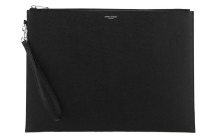 

SAINT LAURENT Кожаная сумка через плечо мужская черная