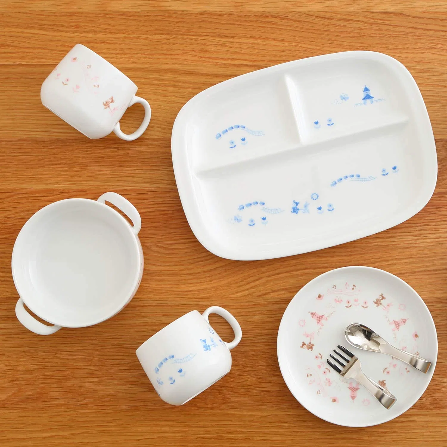 Детская тарелка для обеда «Light Step» 26 см, синяя, от Noritake — фото 2