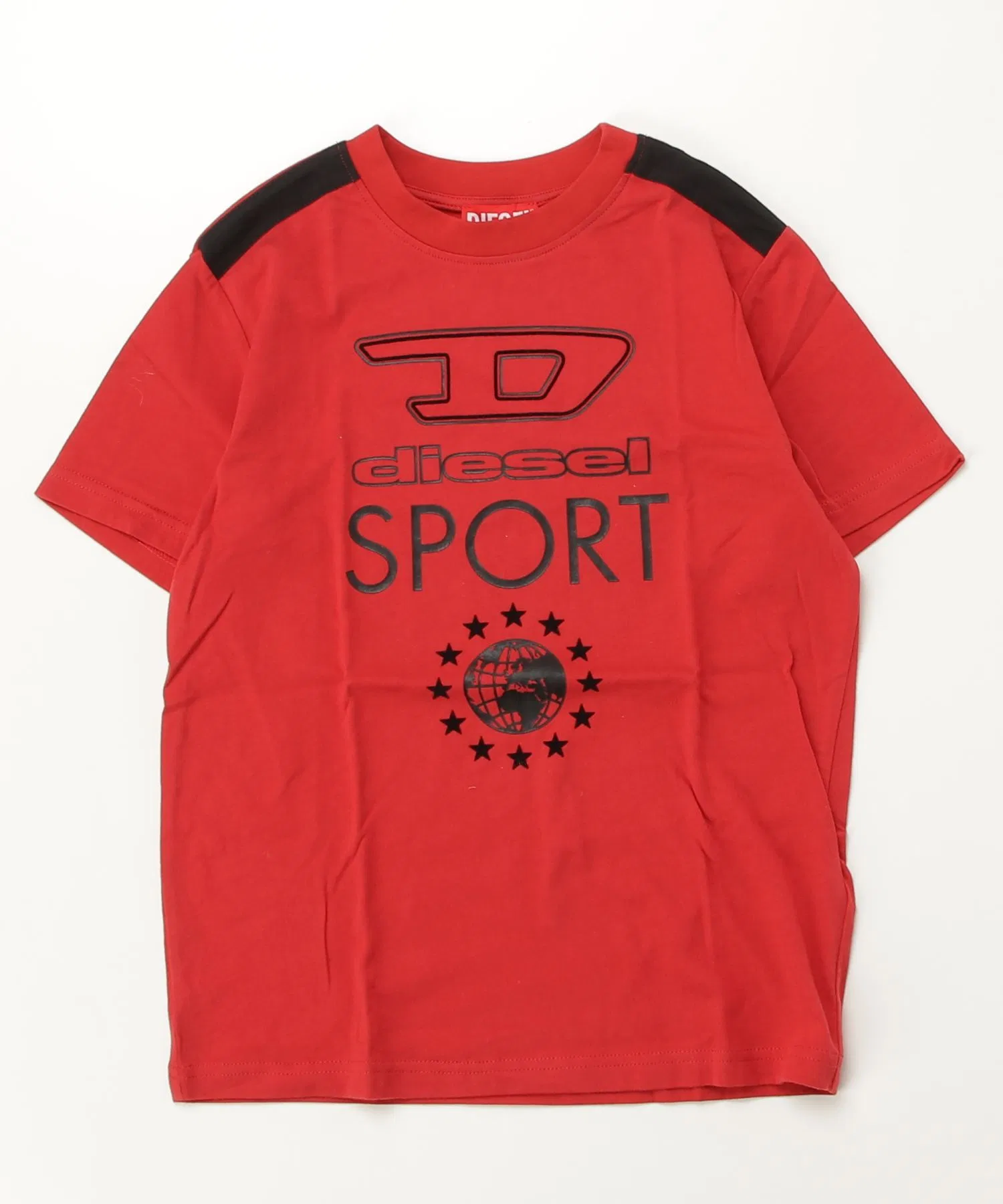 Детская футболка с логотипом DIESEL KIDS красная