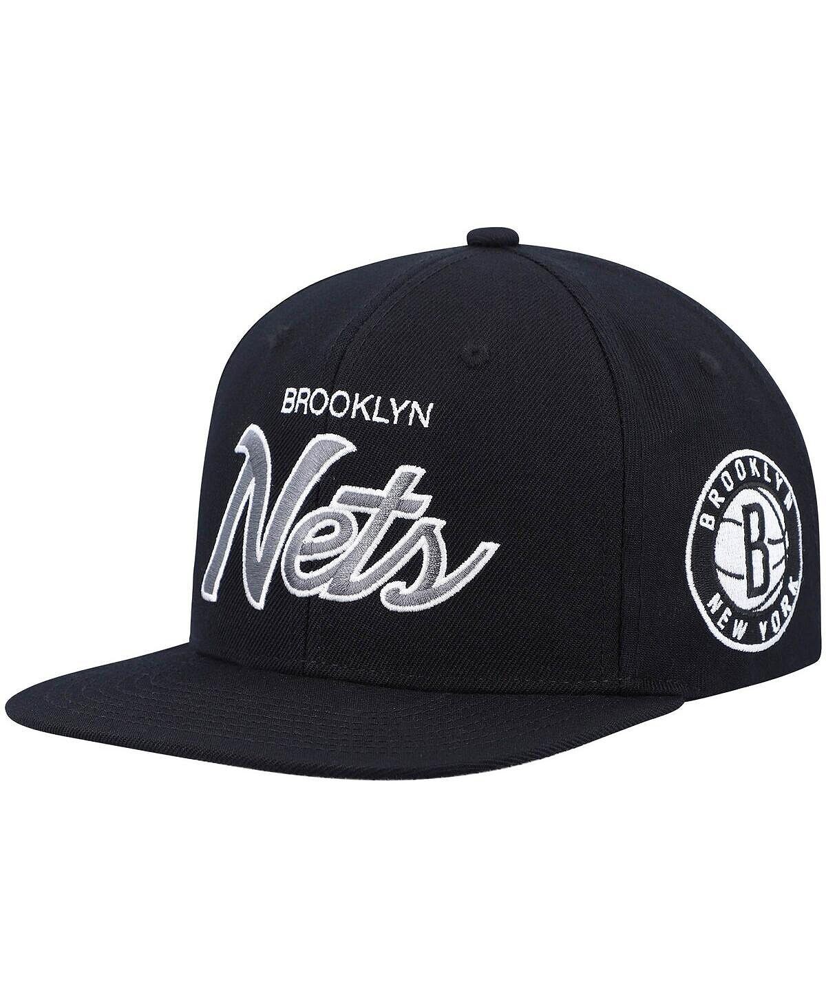 

Мужская черная кепка Brooklyn Nets Hardwood Classics Script 2.0 Snapback Mitchell & Ness