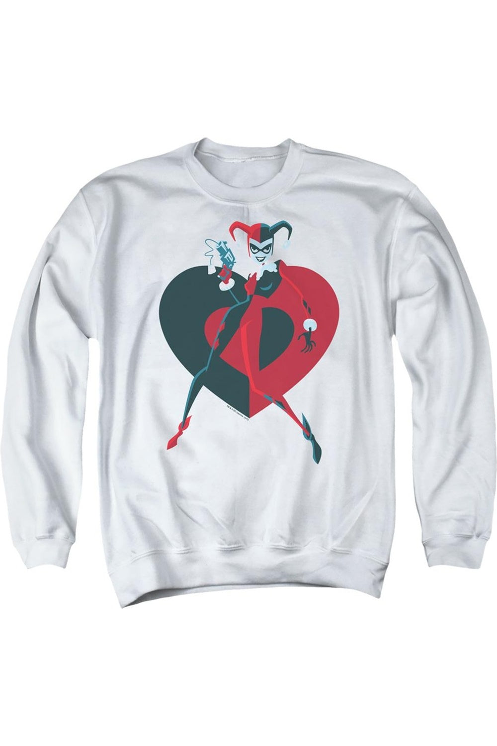

Толстовка Batman Harely Heart для взрослых с круглым вырезом Gildan, белый
