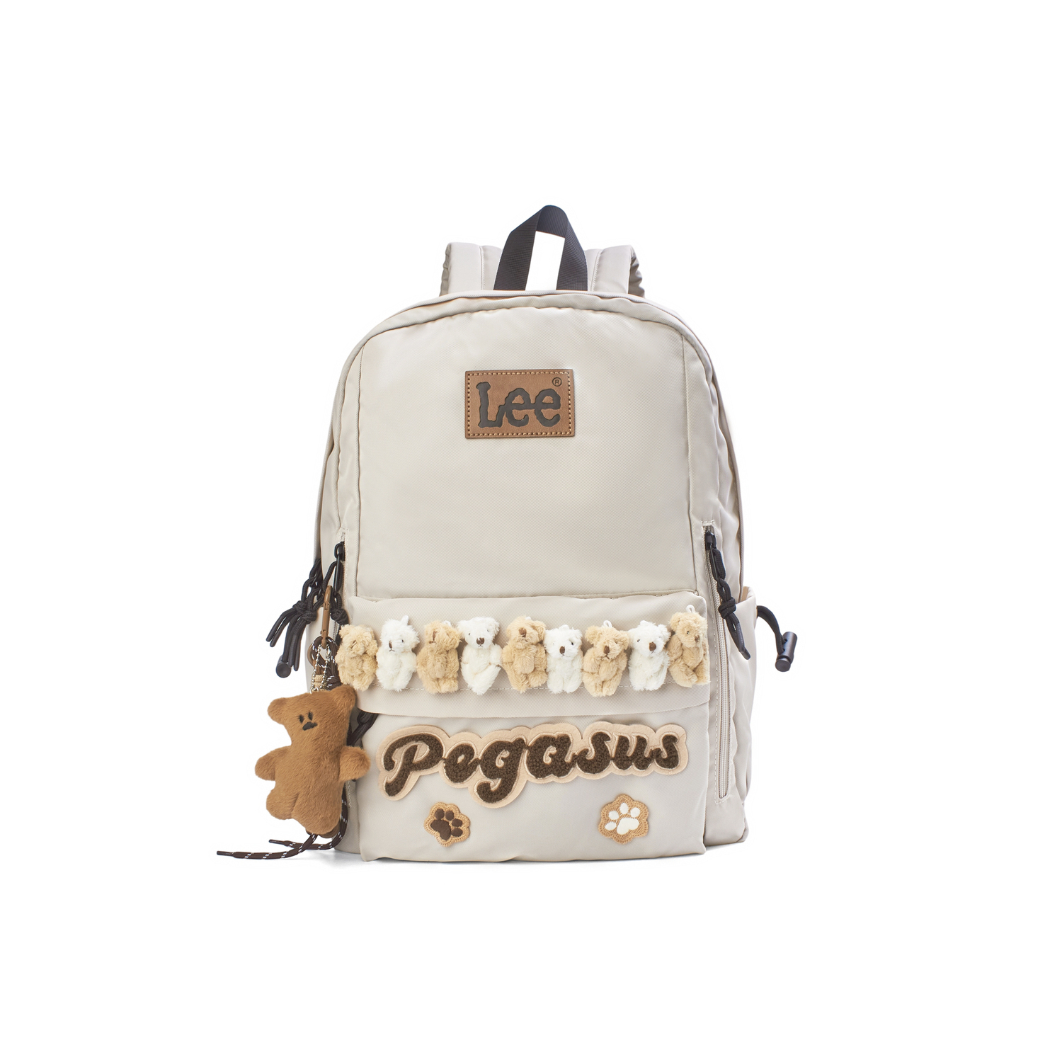 

Lee Тканевый рюкзак средний унисекс кремовый абрикосовый медведь, Cream Apricot Bear