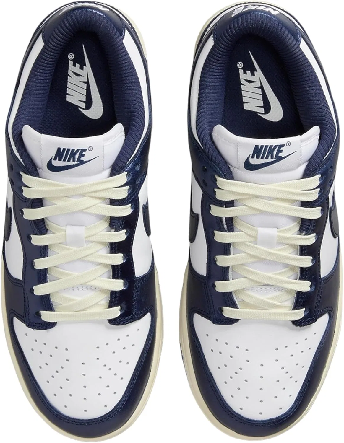 Женские баскетбольные кроссовки Nike W Dunk Low, White Midnight Navy — фото 4
