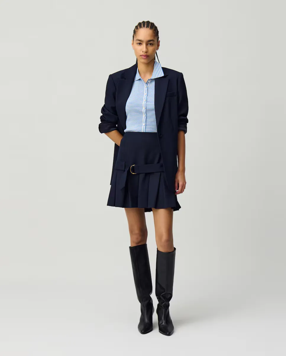 

Короткая юбка-костюм Claudie Pierlot, темно-синий