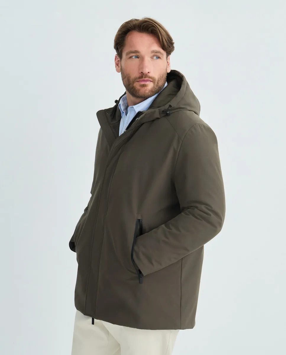 

Длинная парка comfortech с фиксированным капюшоном для мужчин Dustin, зеленый