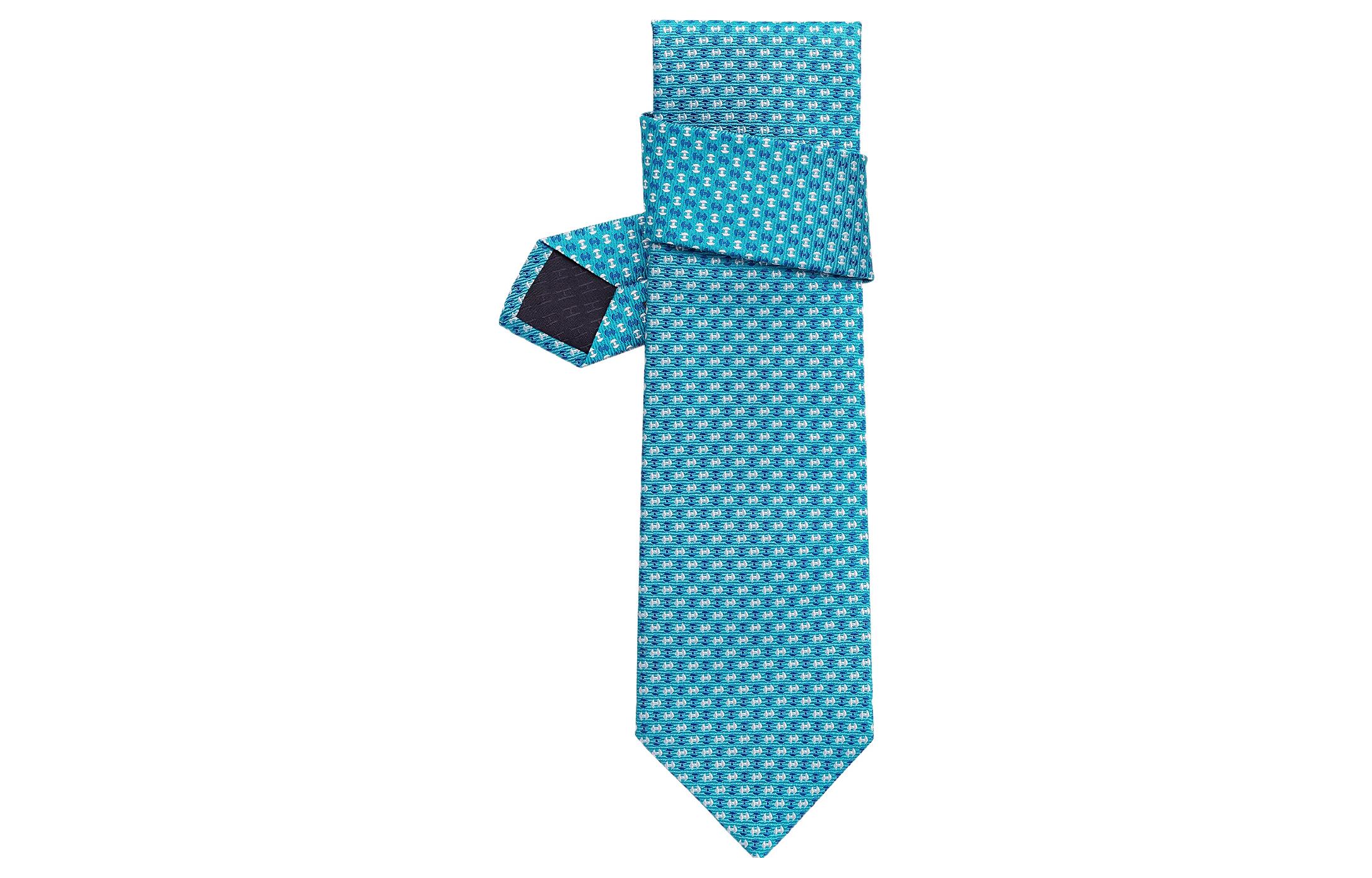 

Галстук мужской синий HERMES