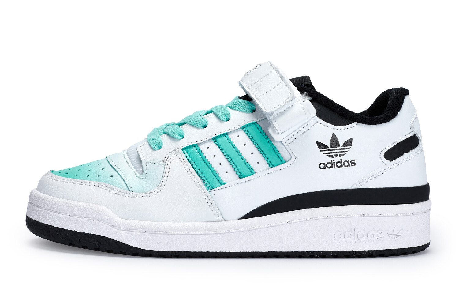 Кроссовки adidas originals FORUM Skateboarding Shoes Unisex Low-top Black/Tiffany, белый
