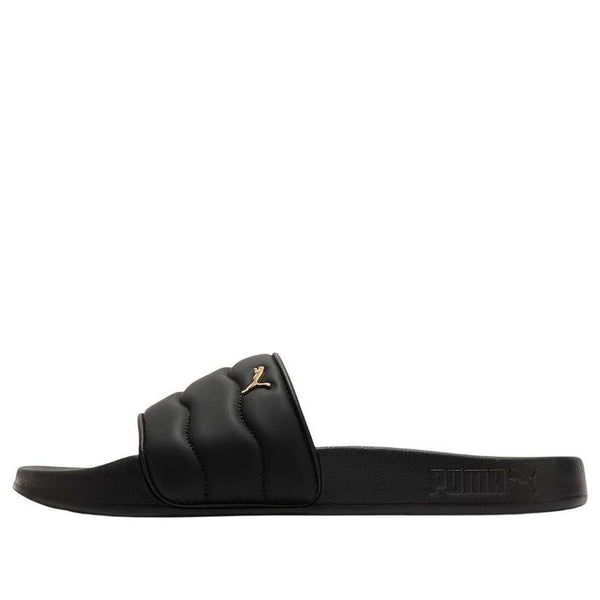 Тапочки lead cat 2.0 puffy 'black metallic gold' Puma, черный