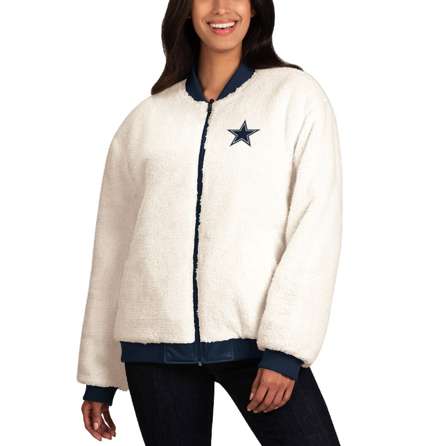 

Женская двусторонняя куртка с молнией во всю длину G-III 4Her от Carl Banks Oatmeal/ Navy Dallas Cowboys Switchback G-III, Серый, Женская двусторонняя куртка с молнией во всю длину G-III 4Her от Carl Banks Oatmeal/ Navy Dallas Cowboys Switchback G-III