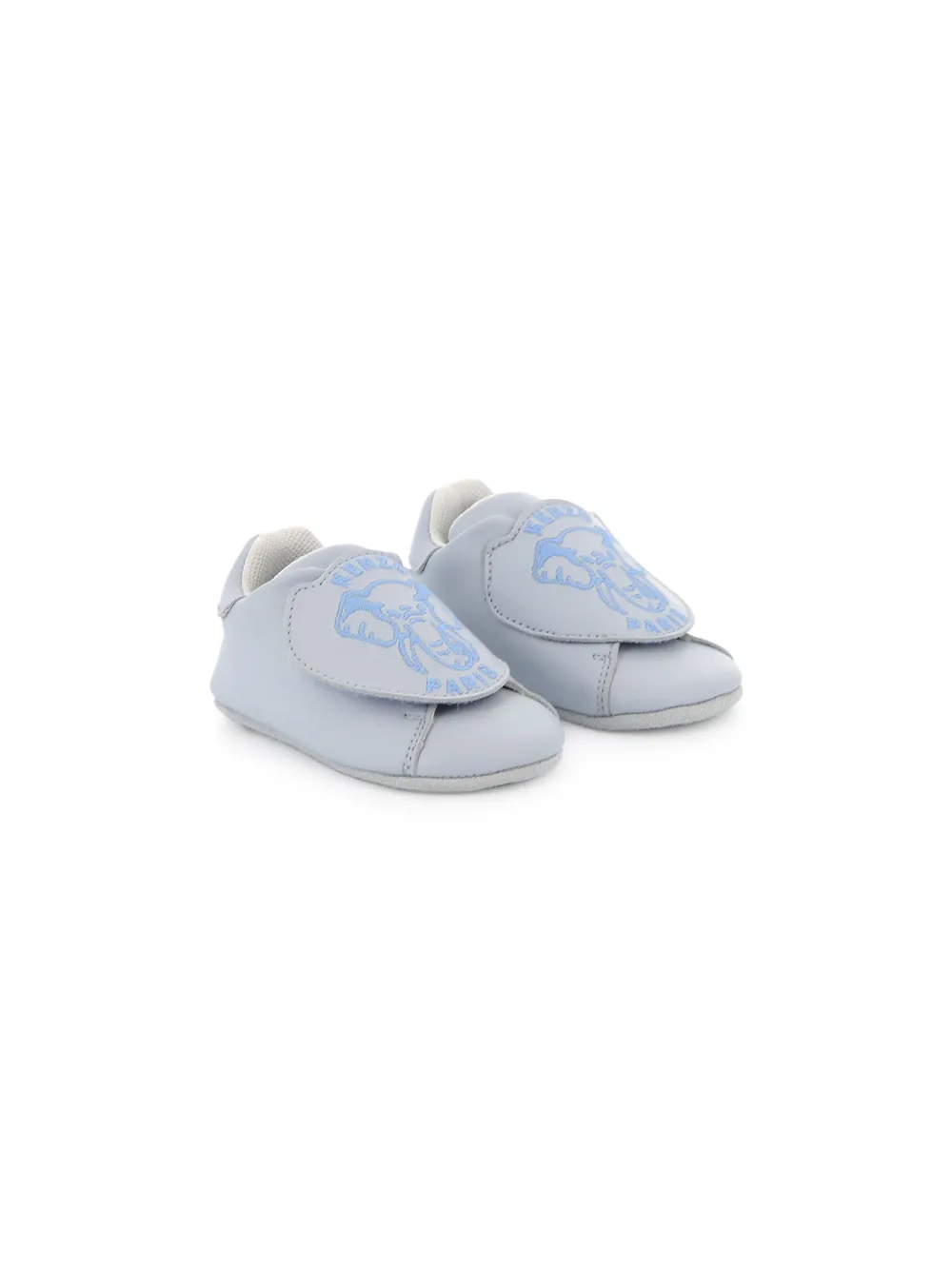 

Слиперы с вышитым логотипом Kenzo Kids, синий