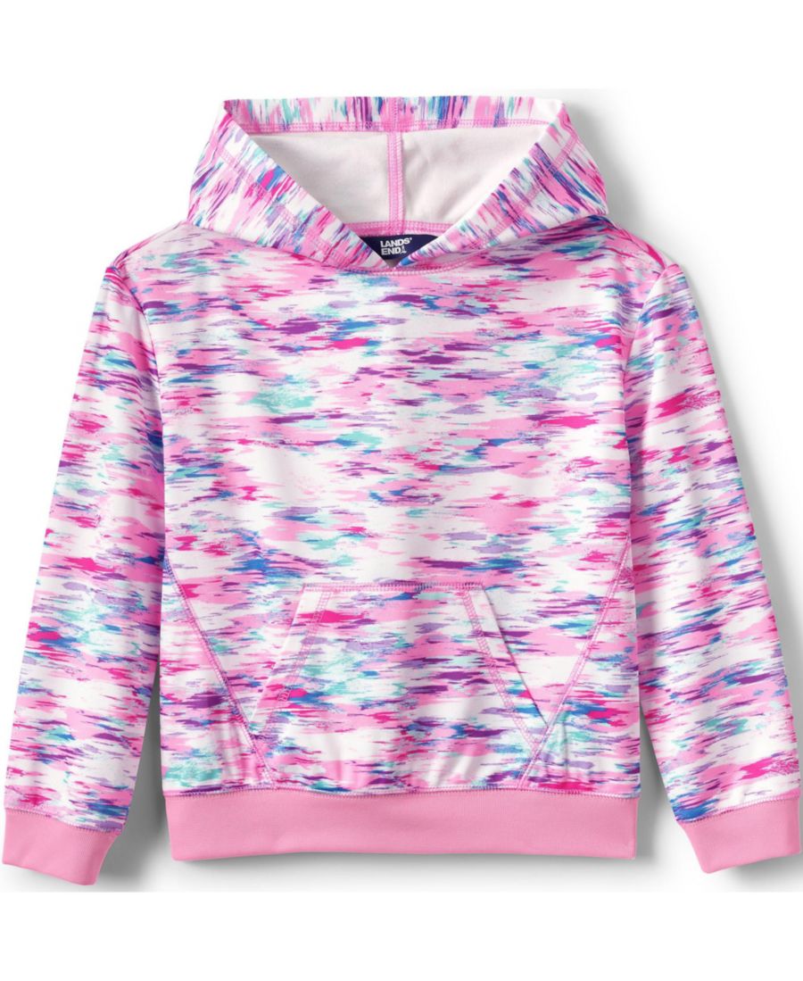 

Детская спортивная толстовка с длинным рукавом Lands' End, Pink multi ikat